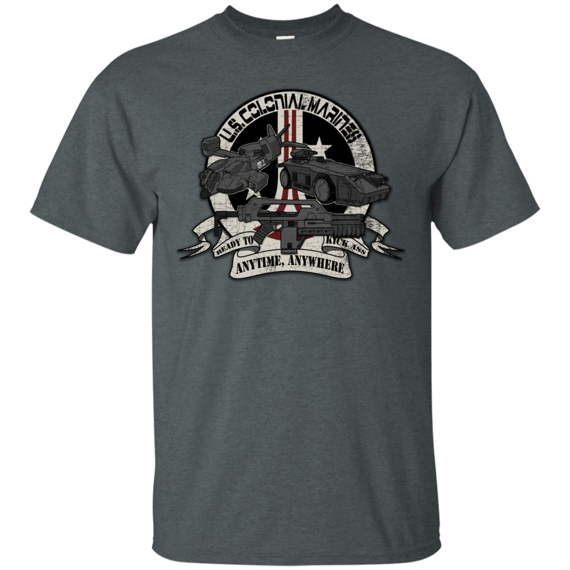 T-Shirts Dark Heather / Small Anytime Anywhere T-Shirt