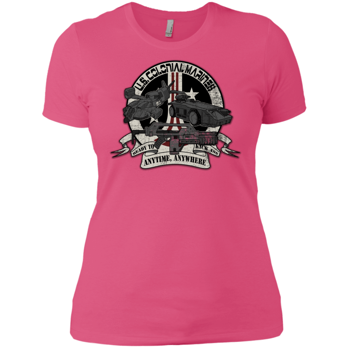 T-Shirts Hot Pink / X-Small Anytime Anywhere Women's Premium T-Shirt