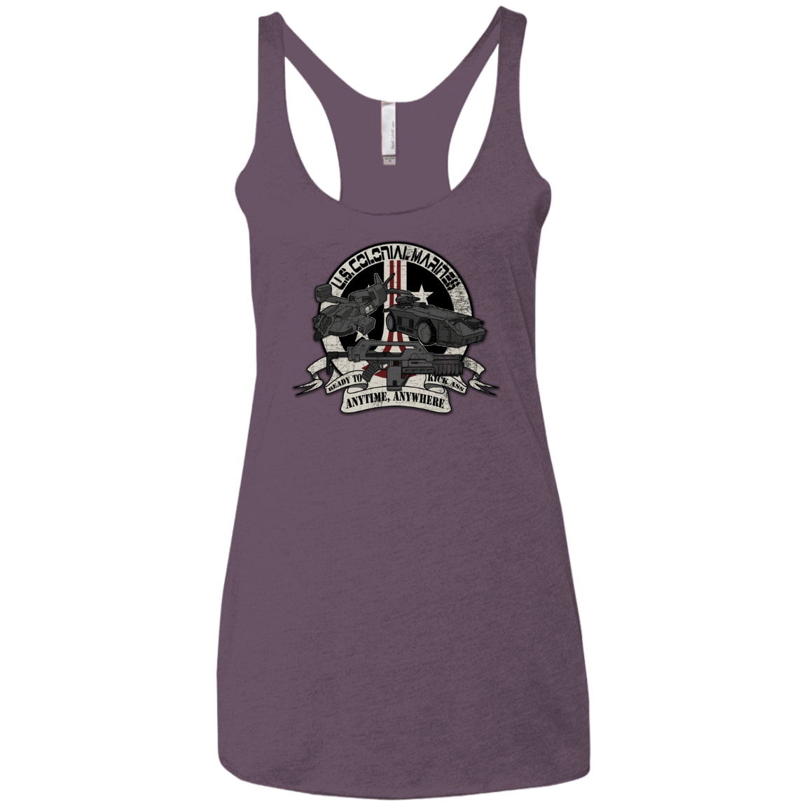 T-Shirts Vintage Purple / X-Small Anytime Anywhere Women's Triblend Racerback Tank