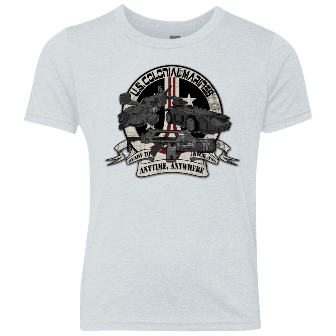 T-Shirts Heather White / YXS Anytime Anywhere Youth Triblend T-Shirt