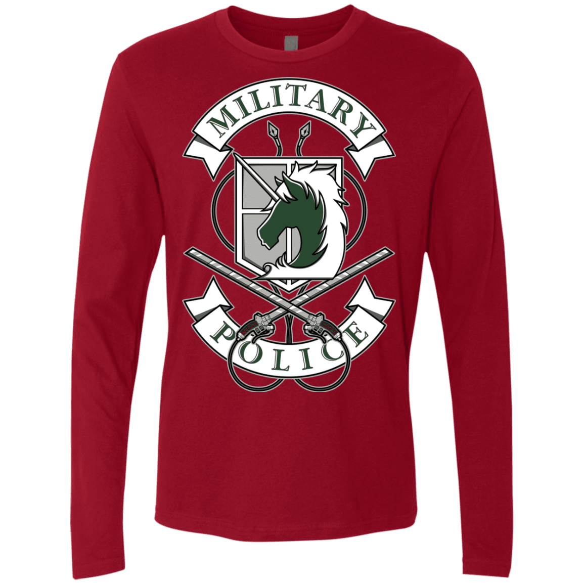 T-Shirts Cardinal / S AoT Military Police Men's Premium Long Sleeve