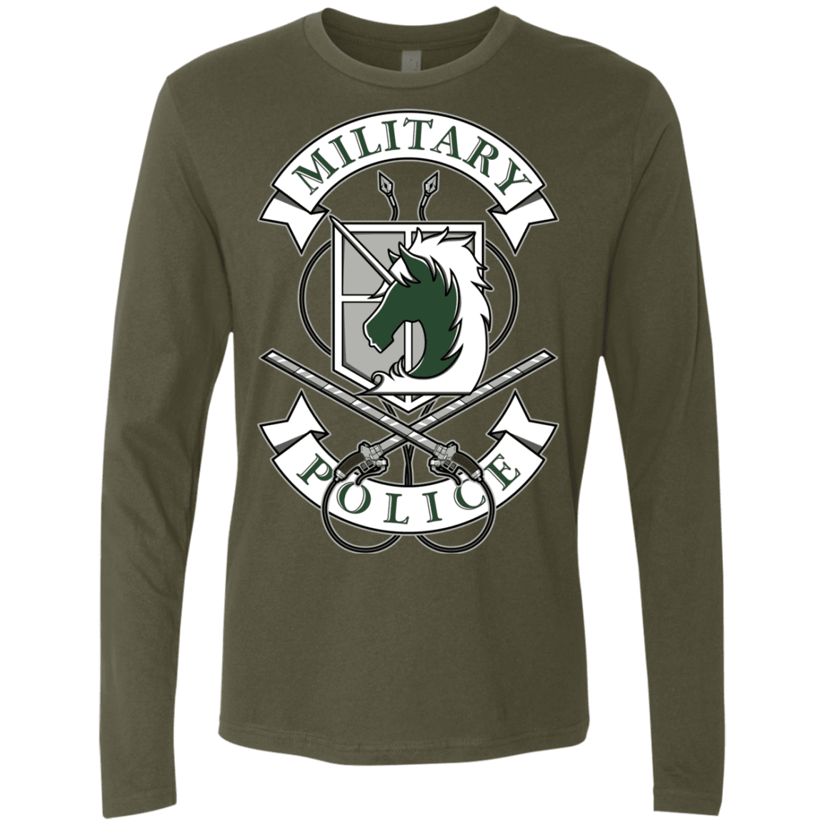 T-Shirts Military Green / S AoT Military Police Men's Premium Long Sleeve