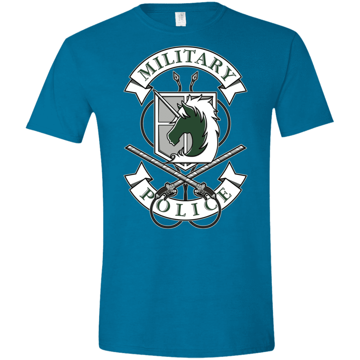 T-Shirts Antique Sapphire / S AoT Military Police Men's Semi-Fitted Softstyle