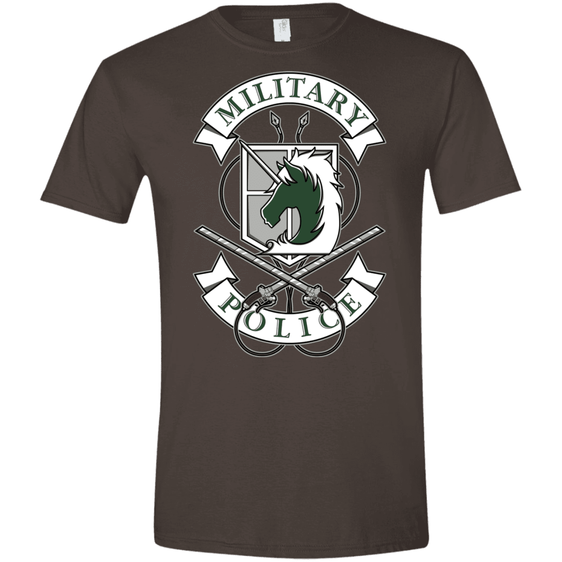 T-Shirts Dark Chocolate / S AoT Military Police Men's Semi-Fitted Softstyle
