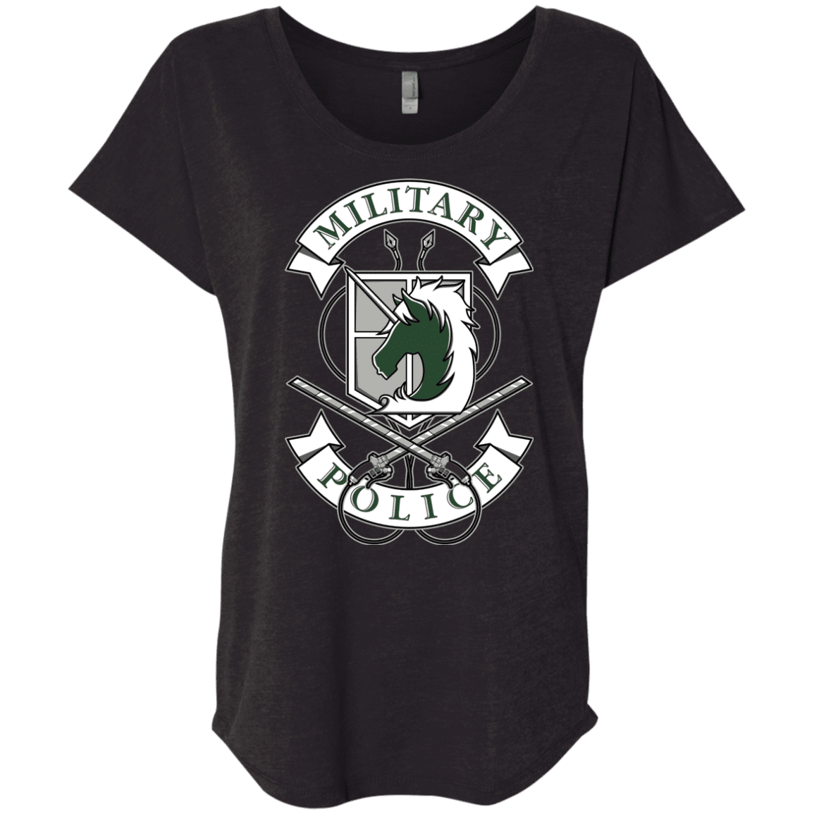 T-Shirts Vintage Black / X-Small AoT Military Police Triblend Dolman Sleeve