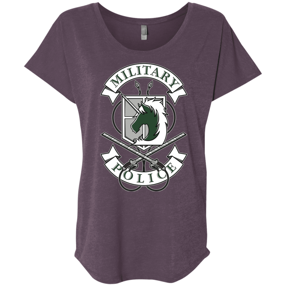 T-Shirts Vintage Purple / X-Small AoT Military Police Triblend Dolman Sleeve
