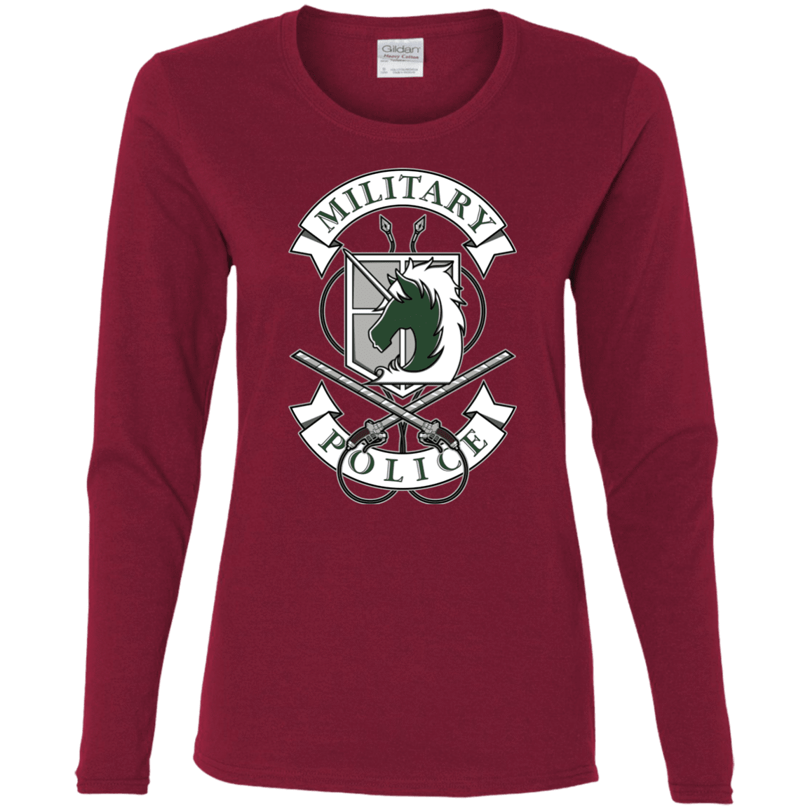 T-Shirts Cardinal / S AoT Military Police Women's Long Sleeve T-Shirt