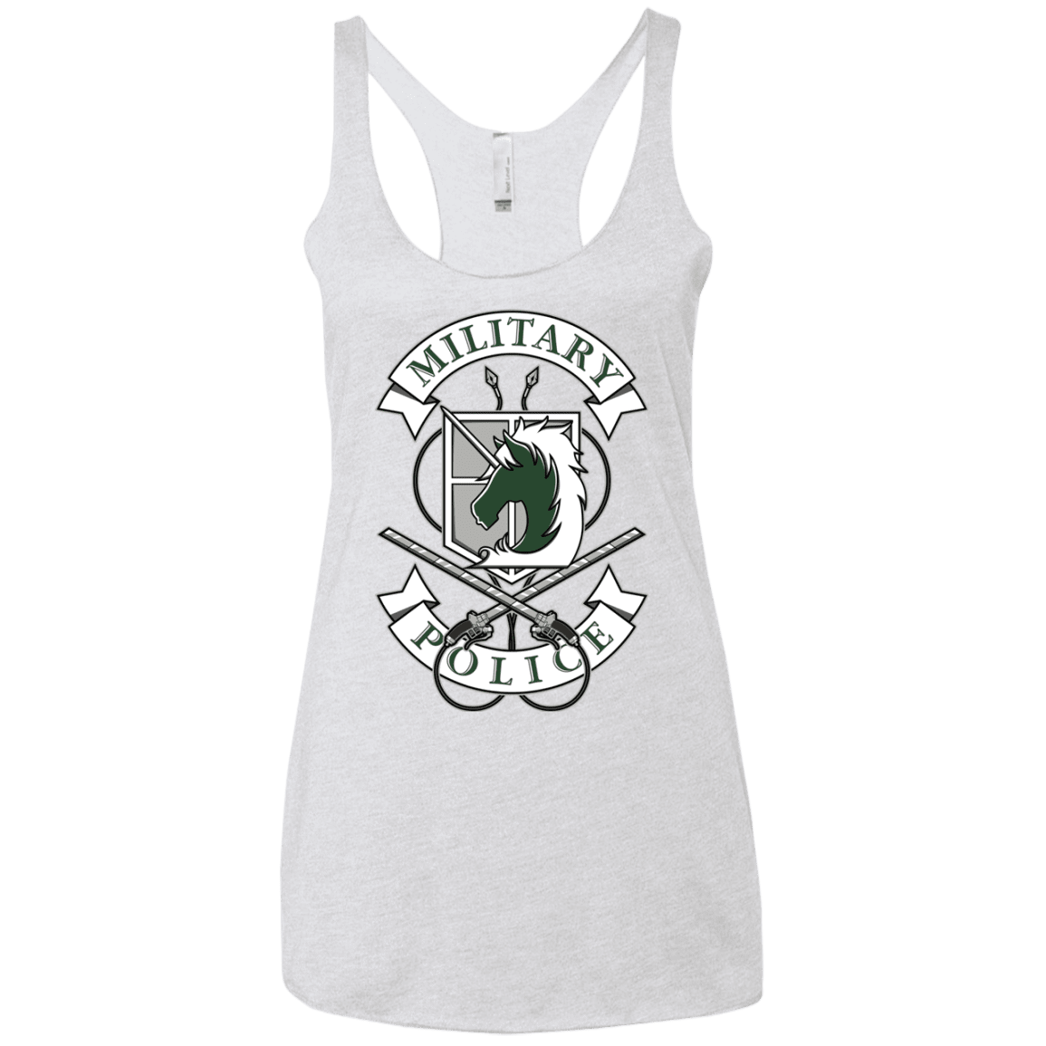 T-Shirts Heather White / X-Small AoT Military Police Women's Triblend Racerback Tank