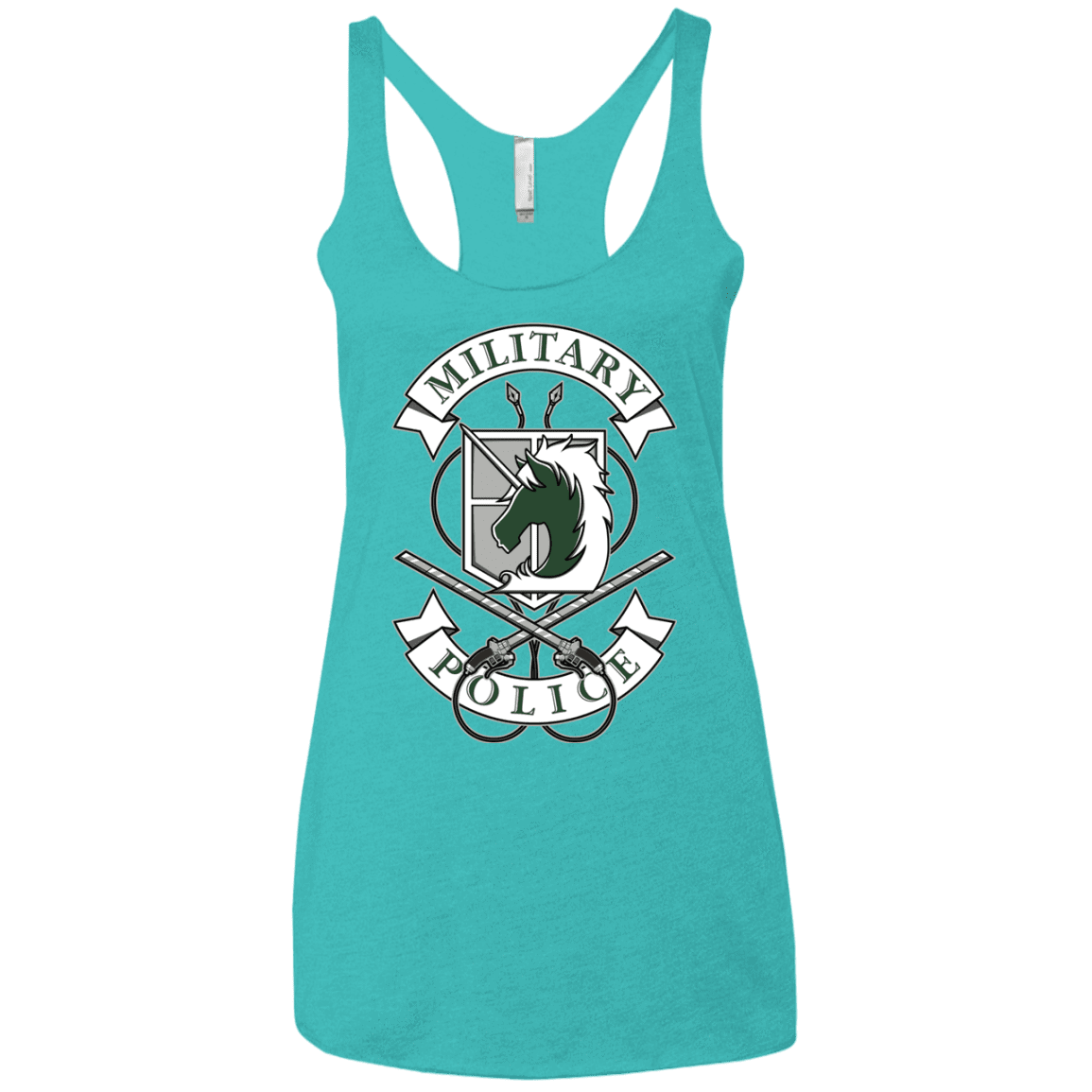 T-Shirts Tahiti Blue / X-Small AoT Military Police Women's Triblend Racerback Tank
