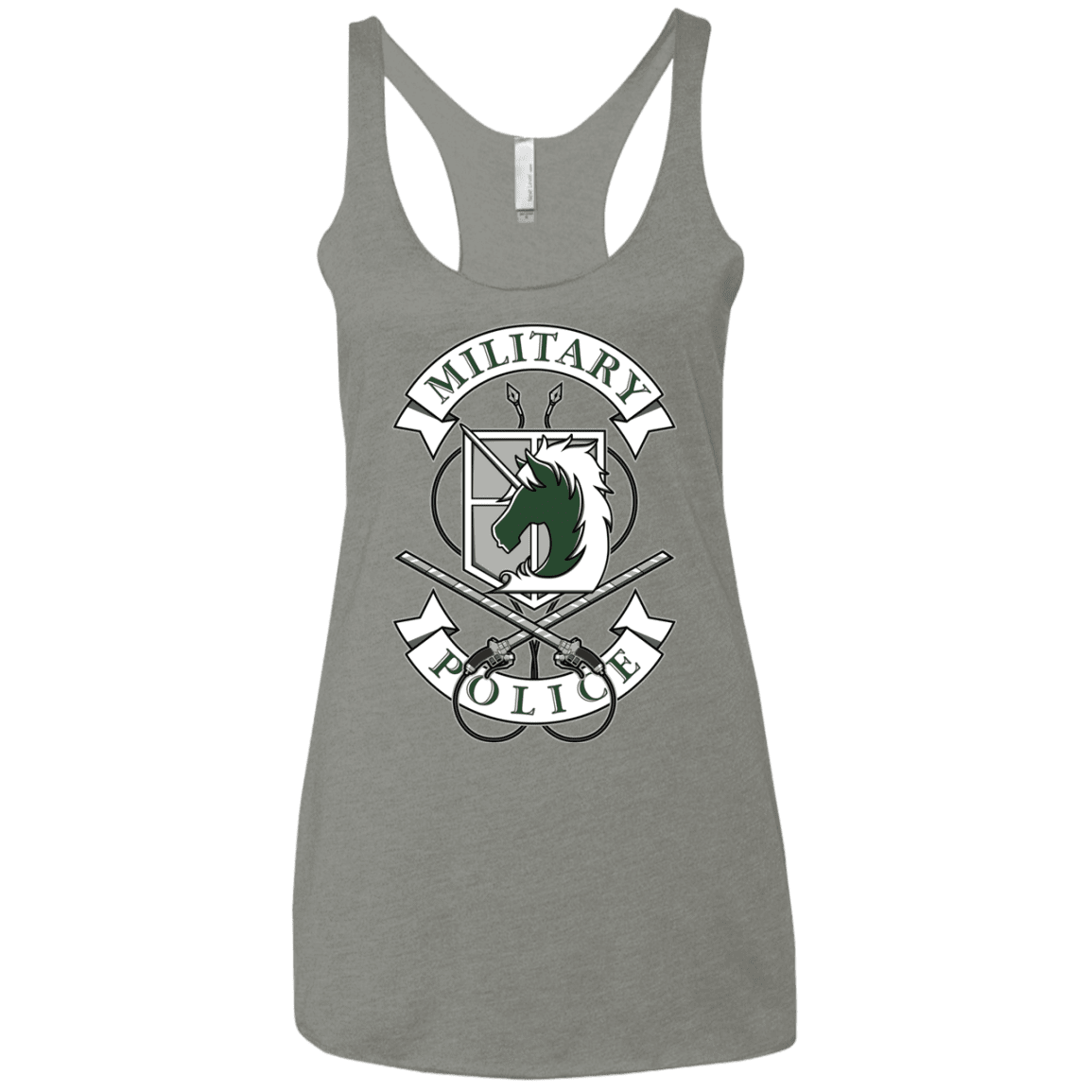 T-Shirts Venetian Grey / X-Small AoT Military Police Women's Triblend Racerback Tank