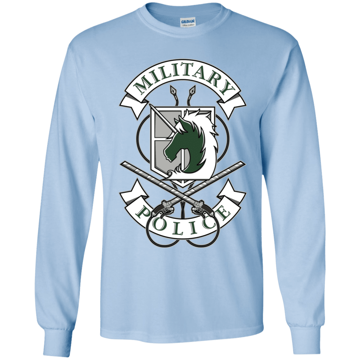 T-Shirts Light Blue / YS AoT Military Police Youth Long Sleeve T-Shirt