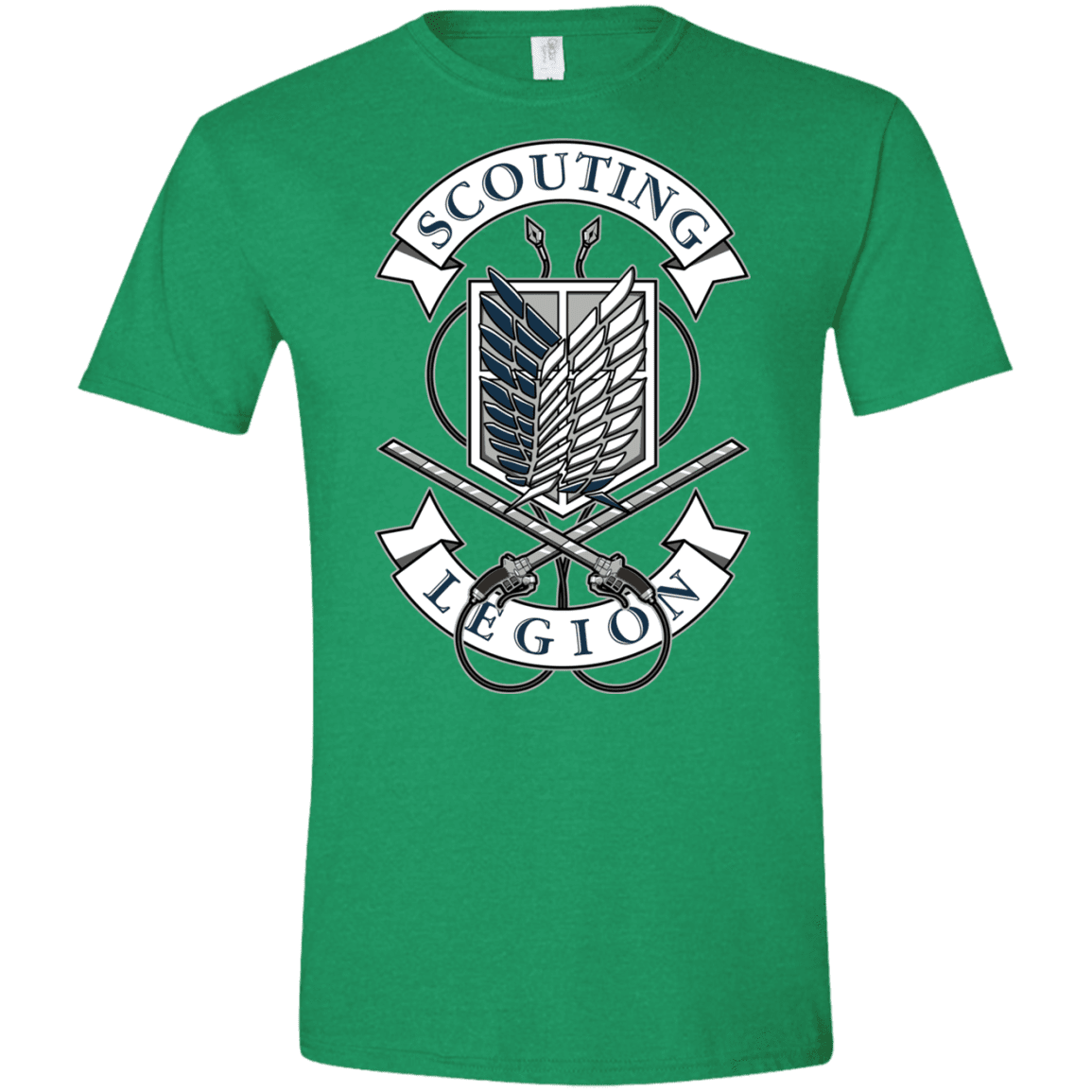 T-Shirts Heather Irish Green / S AoT Scouting Legion Men's Semi-Fitted Softstyle