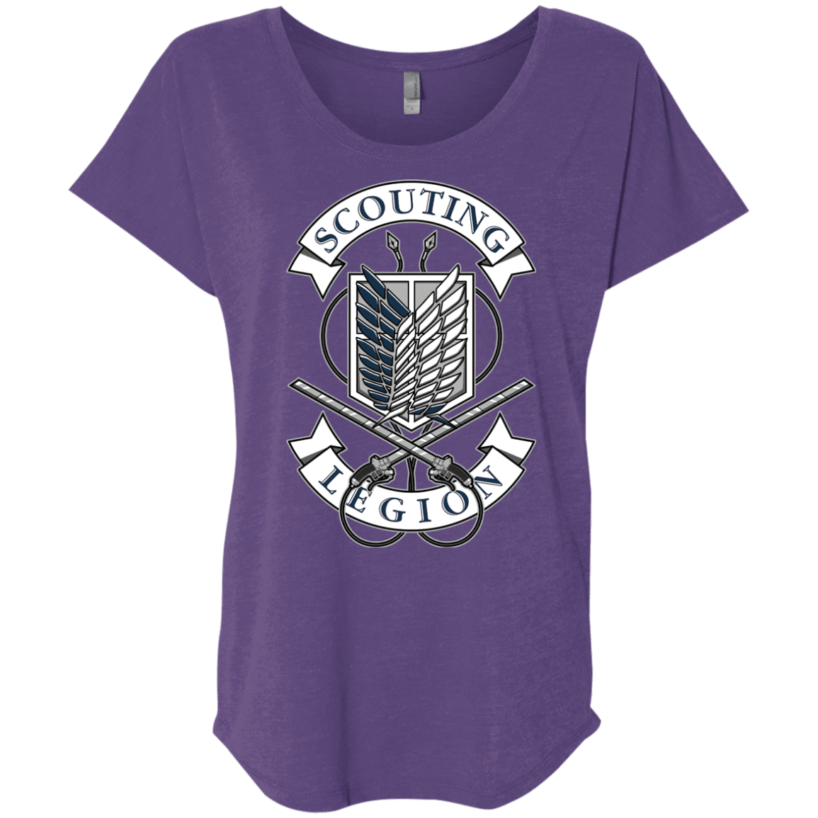 T-Shirts Purple Rush / X-Small AoT Scouting Legion Triblend Dolman Sleeve