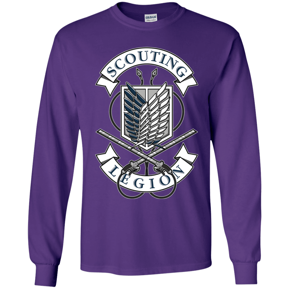 T-Shirts Purple / YS AoT Scouting Legion Youth Long Sleeve T-Shirt