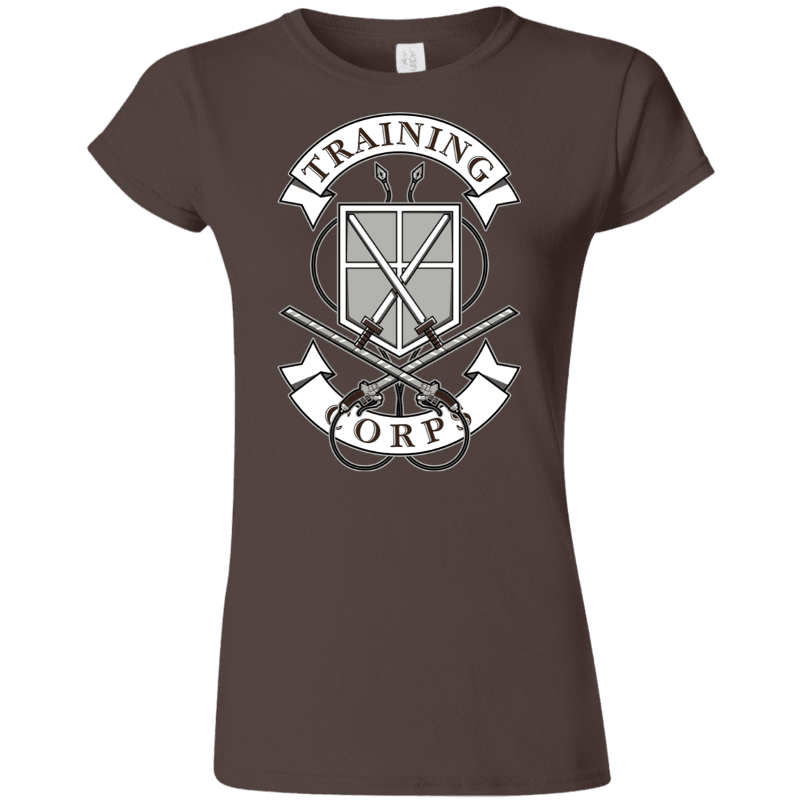 T-Shirts Dark Chocolate / S AoT Training Corps Junior Slimmer-Fit T-Shirt