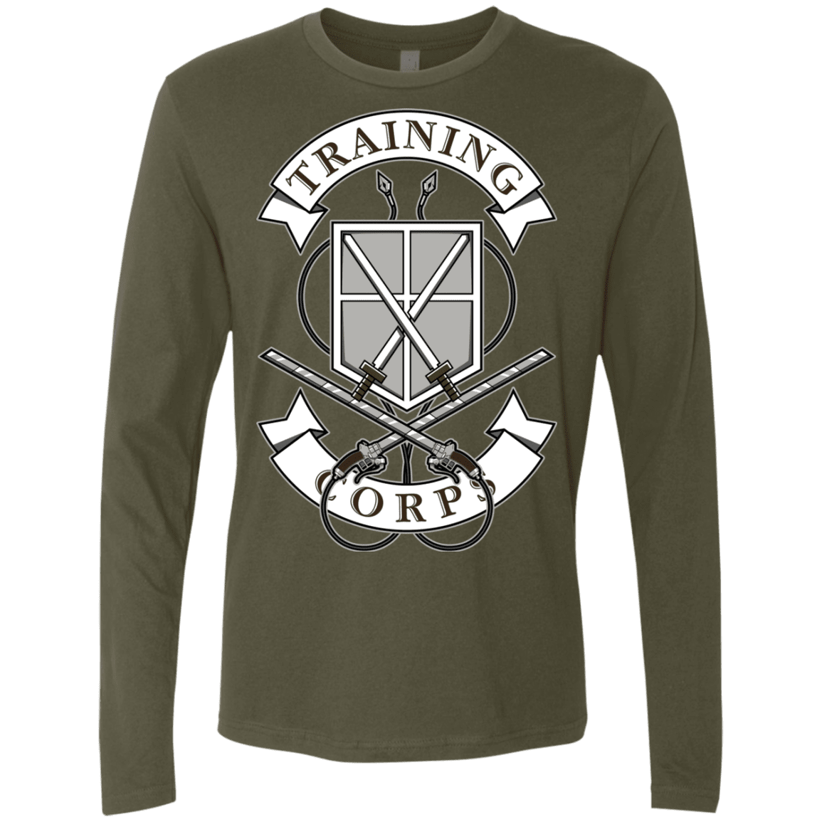 T-Shirts Military Green / S AoT Training Corps Men's Premium Long Sleeve
