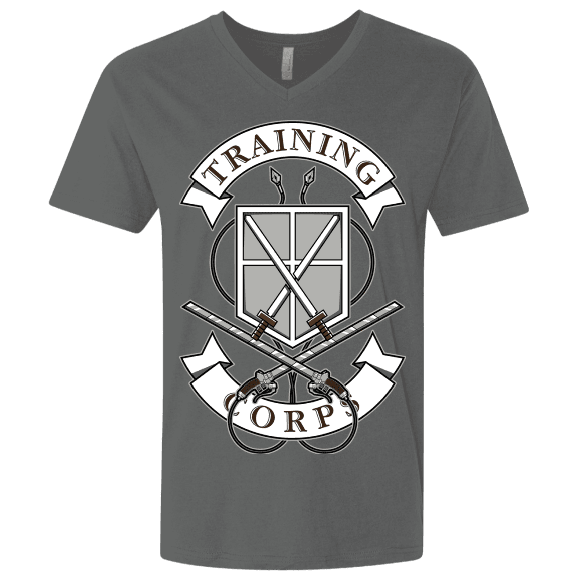 T-Shirts Heavy Metal / X-Small AoT Training Corps Men's Premium V-Neck