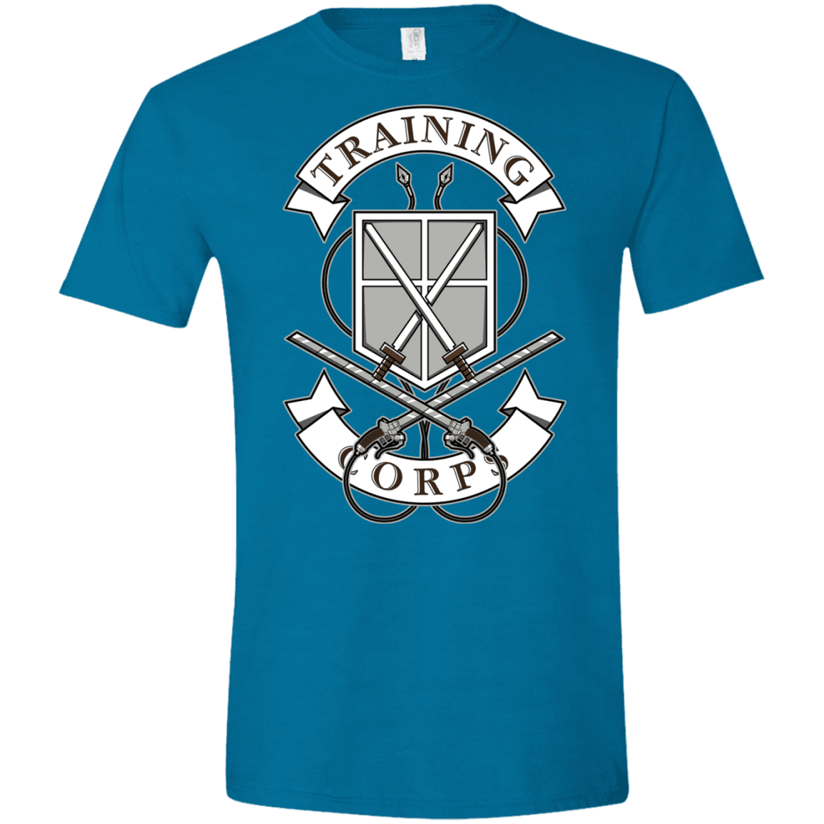 T-Shirts Antique Sapphire / S AoT Training Corps Men's Semi-Fitted Softstyle