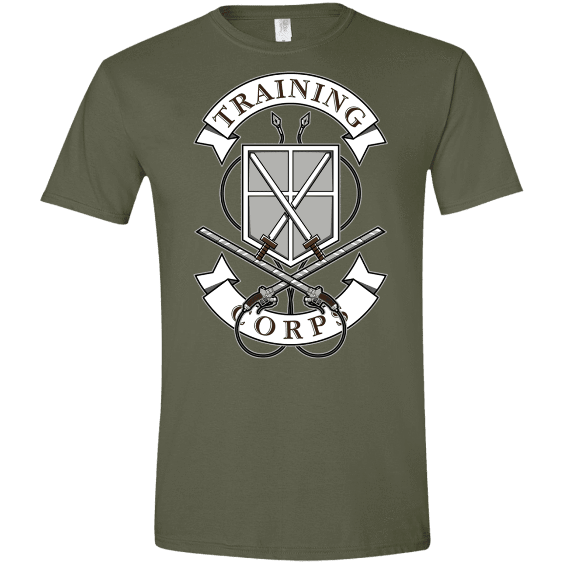 T-Shirts Military Green / S AoT Training Corps Men's Semi-Fitted Softstyle