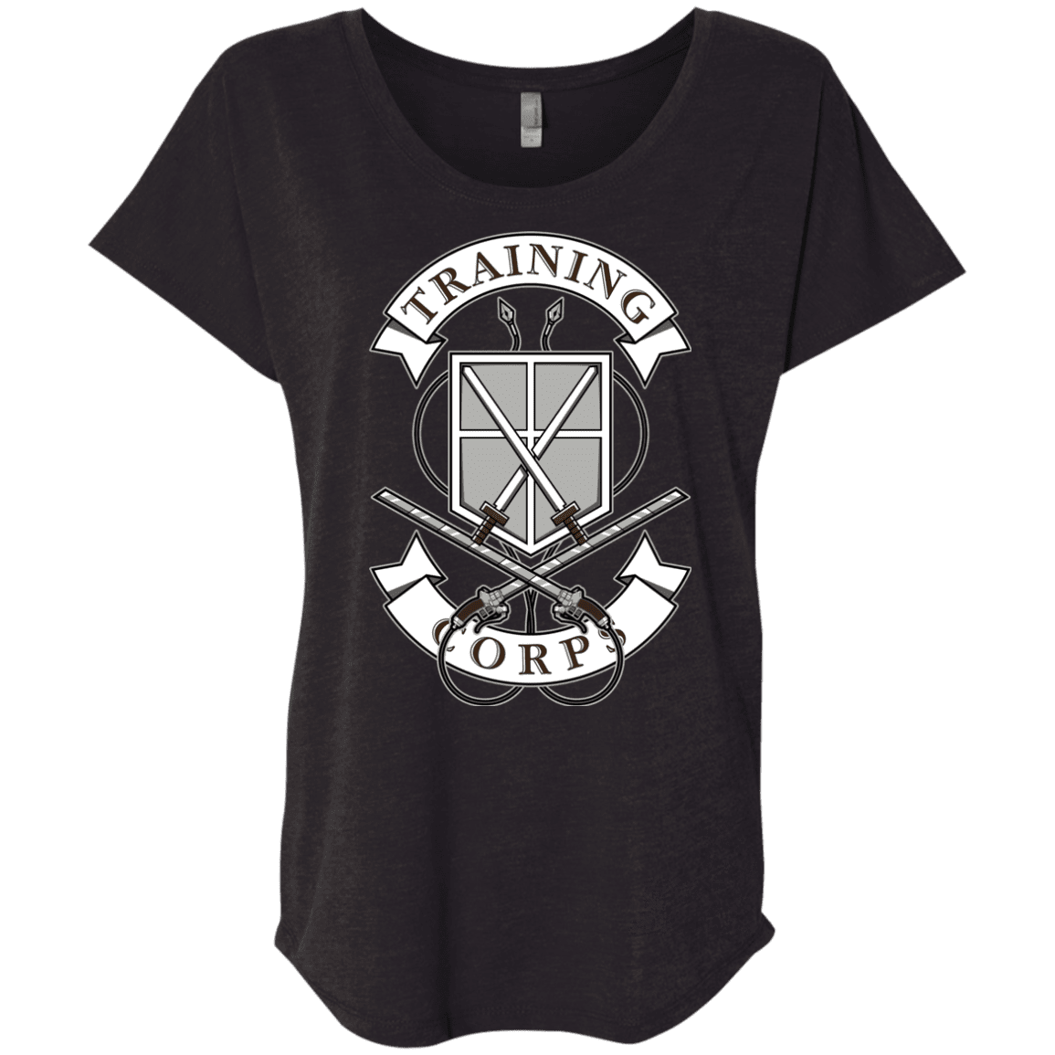 T-Shirts Vintage Black / X-Small AoT Training Corps Triblend Dolman Sleeve