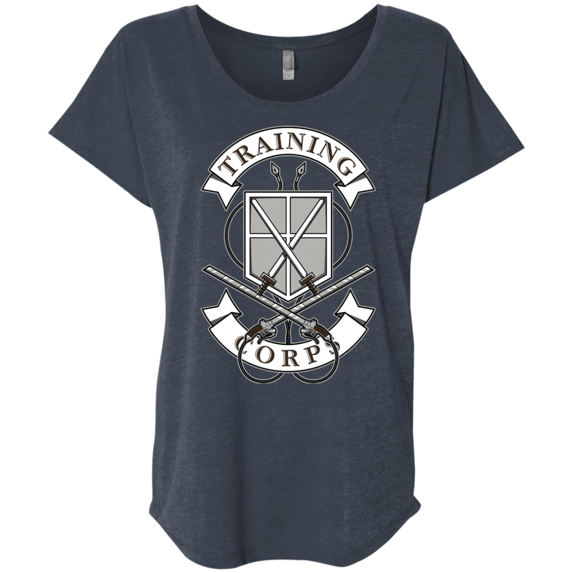 T-Shirts Vintage Navy / X-Small AoT Training Corps Triblend Dolman Sleeve