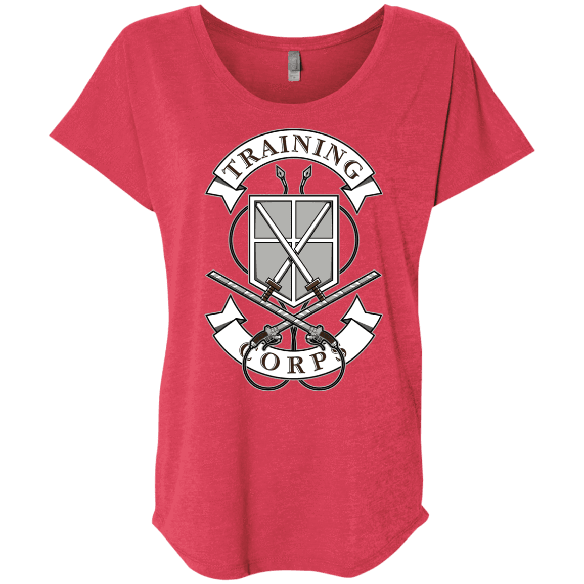 T-Shirts Vintage Red / X-Small AoT Training Corps Triblend Dolman Sleeve