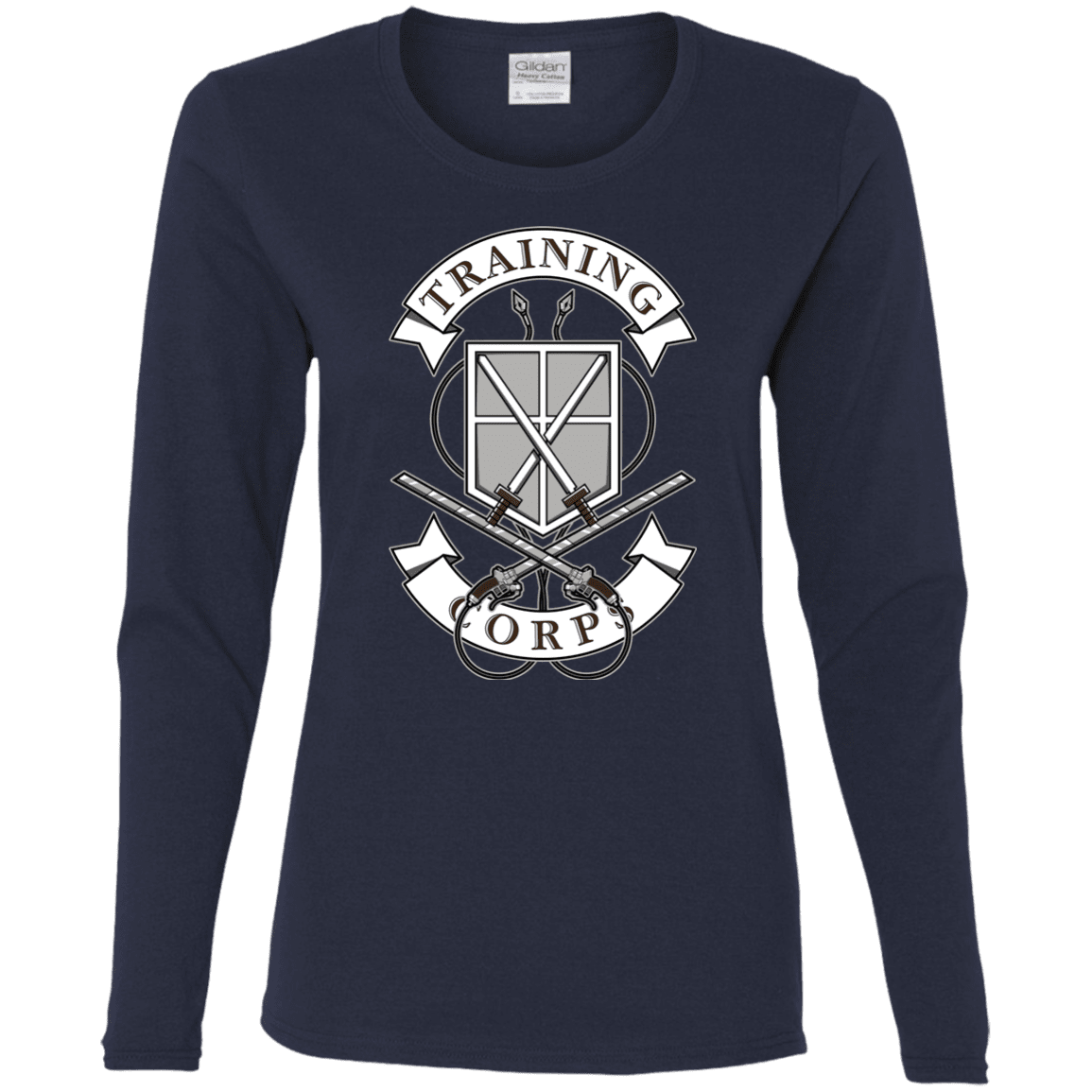 T-Shirts Navy / S AoT Training Corps Women's Long Sleeve T-Shirt