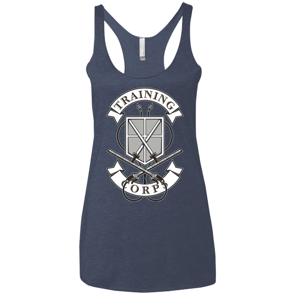 T-Shirts Vintage Navy / X-Small AoT Training Corps Women's Triblend Racerback Tank