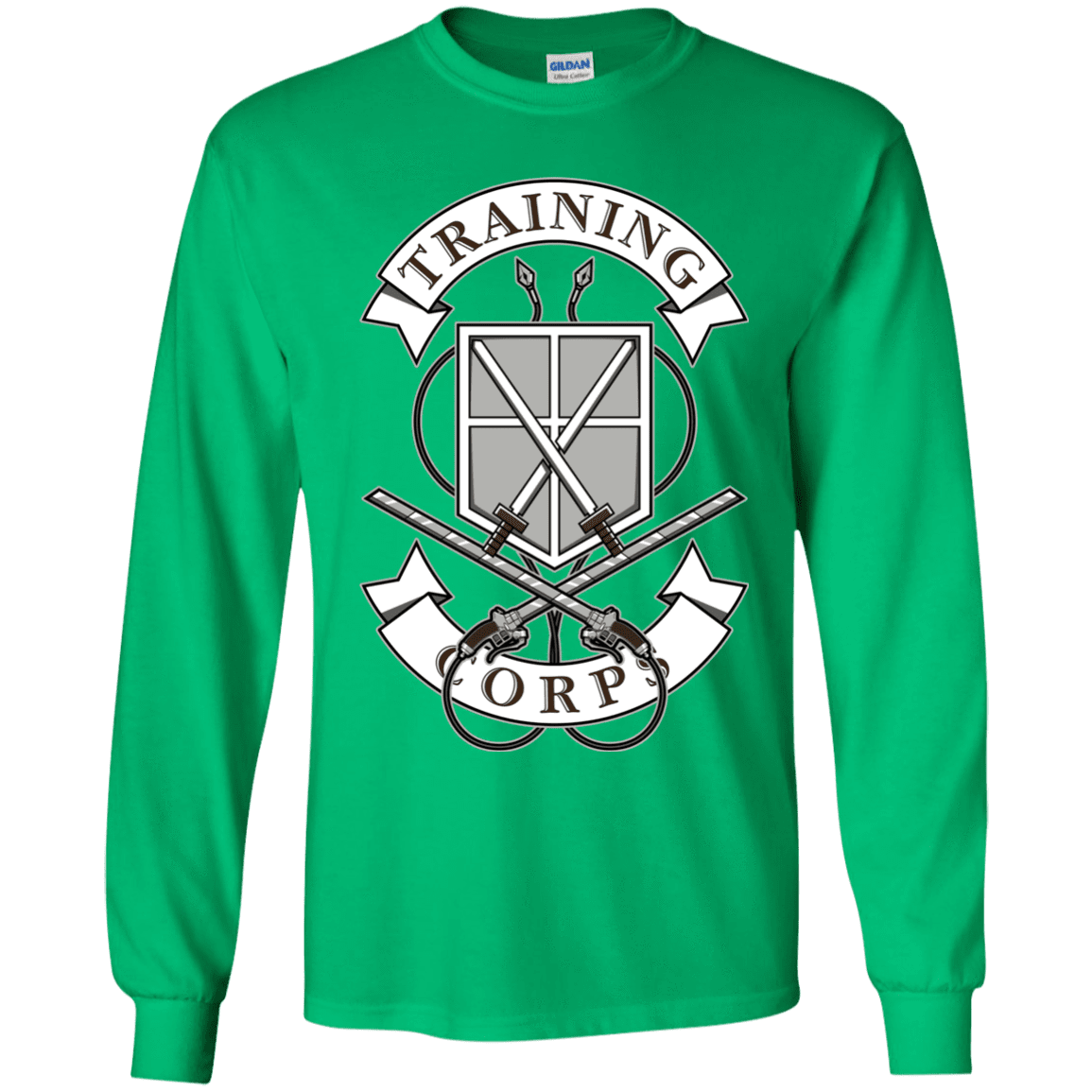 T-Shirts Irish Green / YS AoT Training Corps Youth Long Sleeve T-Shirt