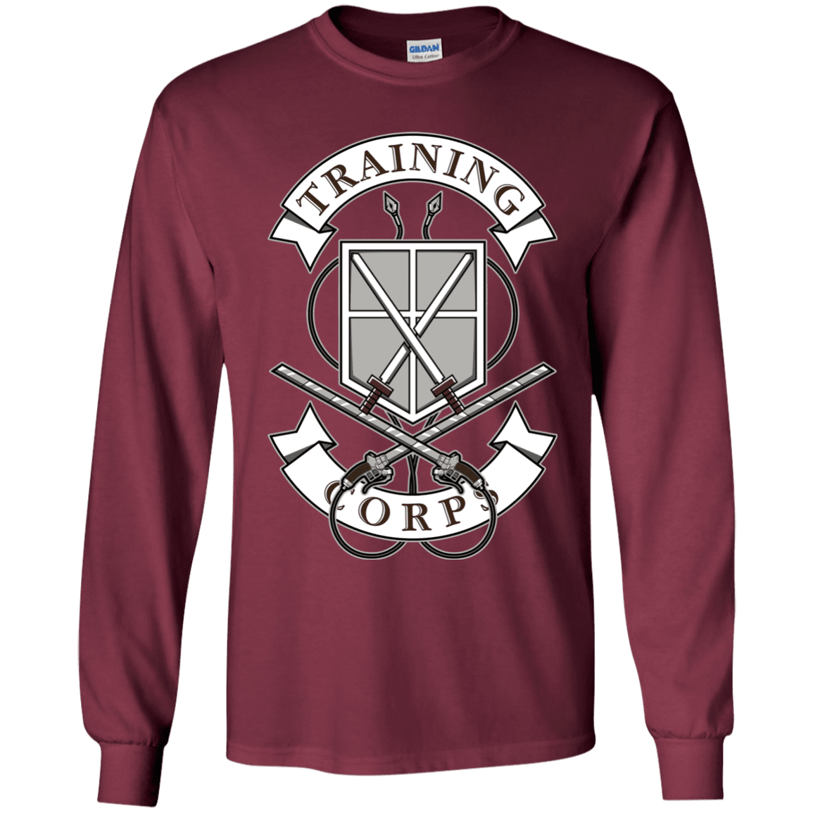 T-Shirts Maroon / YS AoT Training Corps Youth Long Sleeve T-Shirt