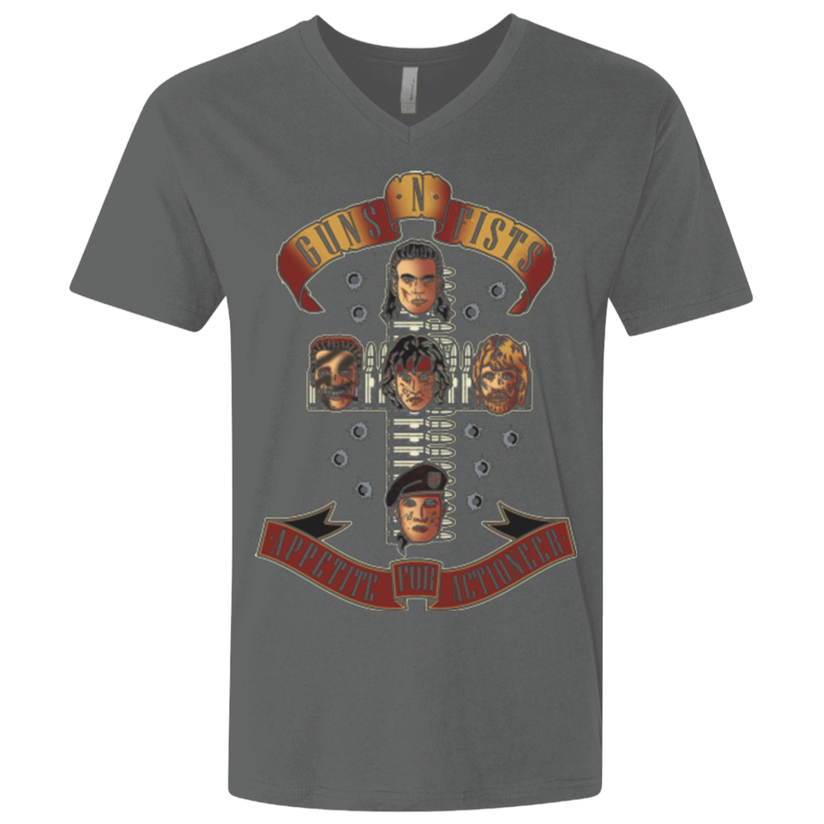 T-Shirts Heavy Metal / X-Small Appetite for Actioneer Men's Premium V-Neck