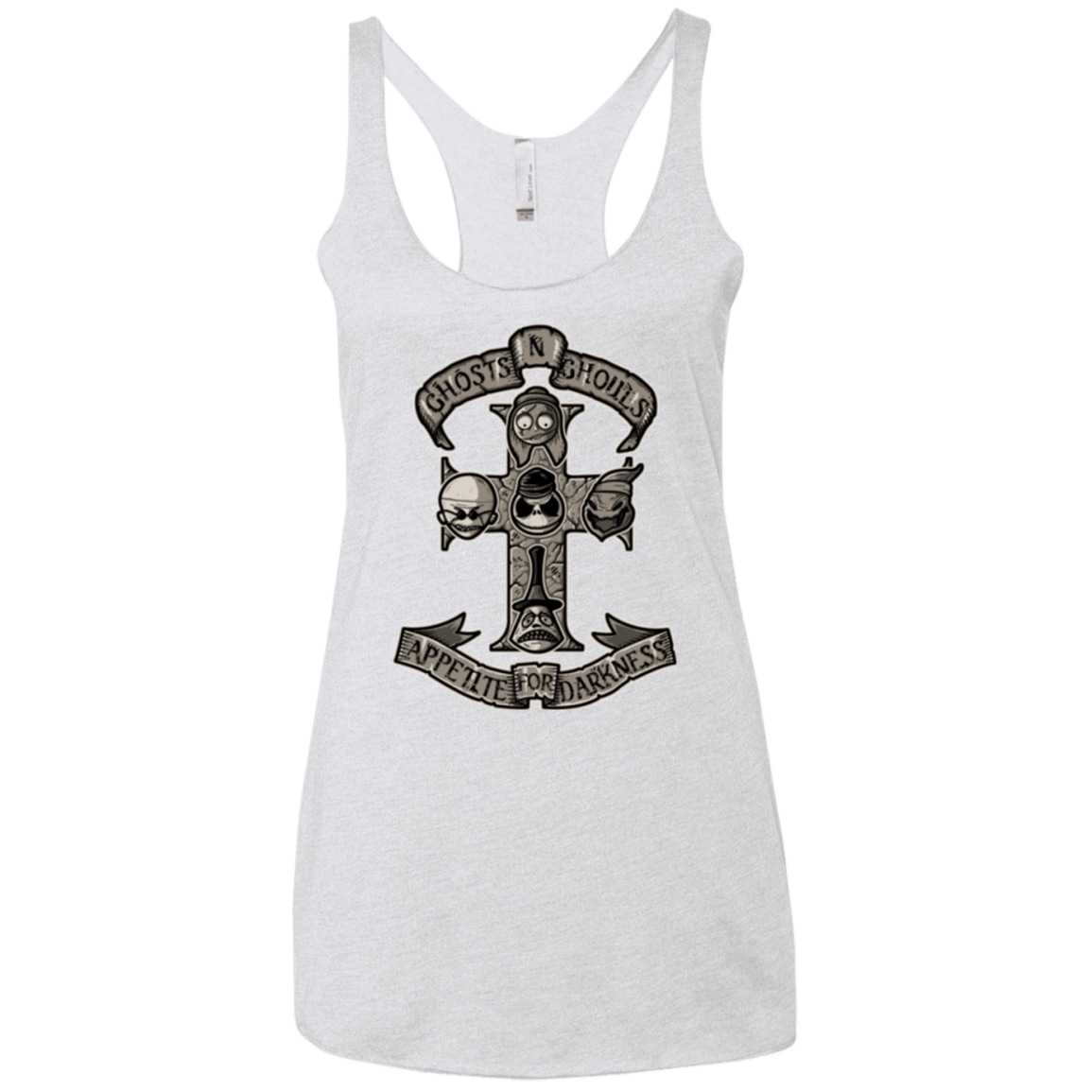T-Shirts Heather White / X-Small APPETITE FOR DARKNESS Women's Triblend Racerback Tank