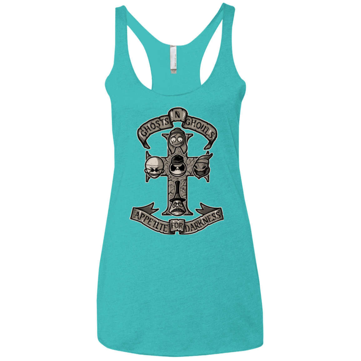 T-Shirts Tahiti Blue / X-Small APPETITE FOR DARKNESS Women's Triblend Racerback Tank