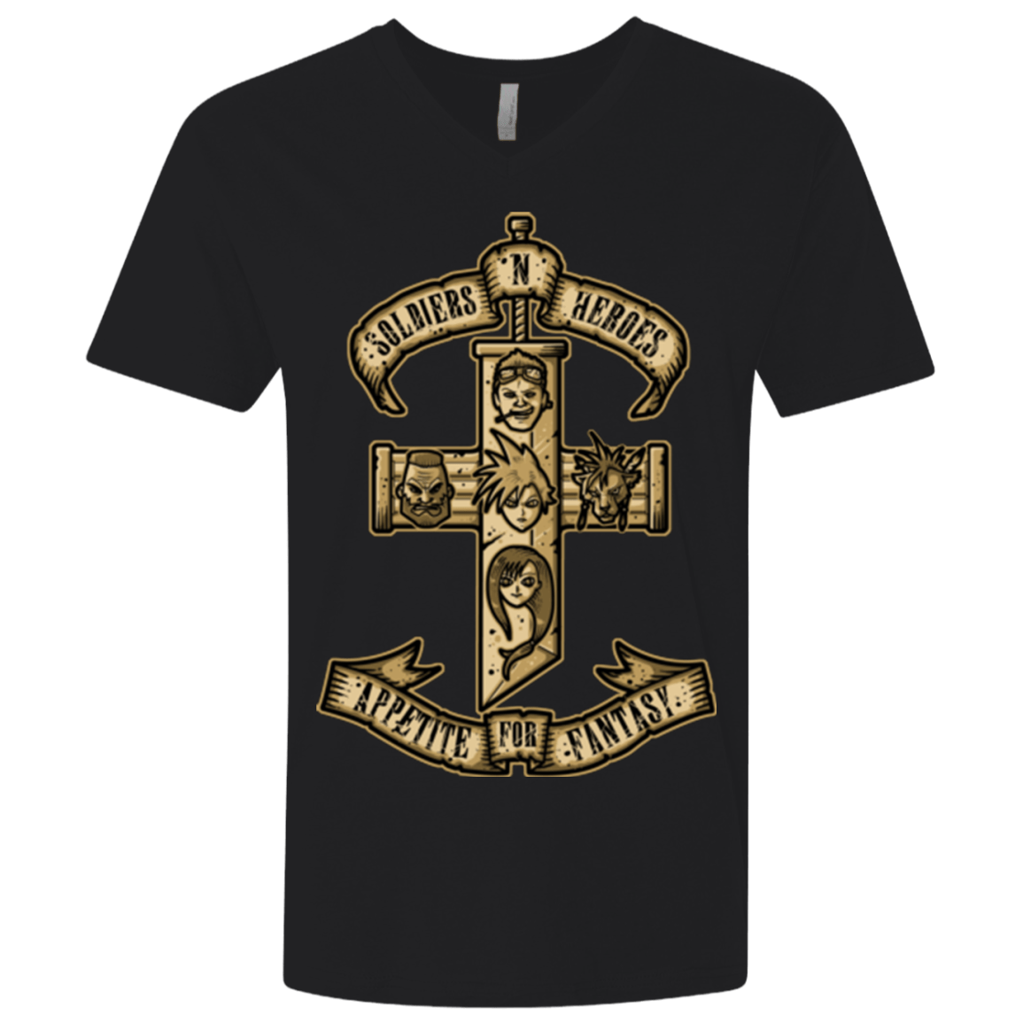 T-Shirts Black / X-Small APPETITE FOR FANTASY Men's Premium V-Neck