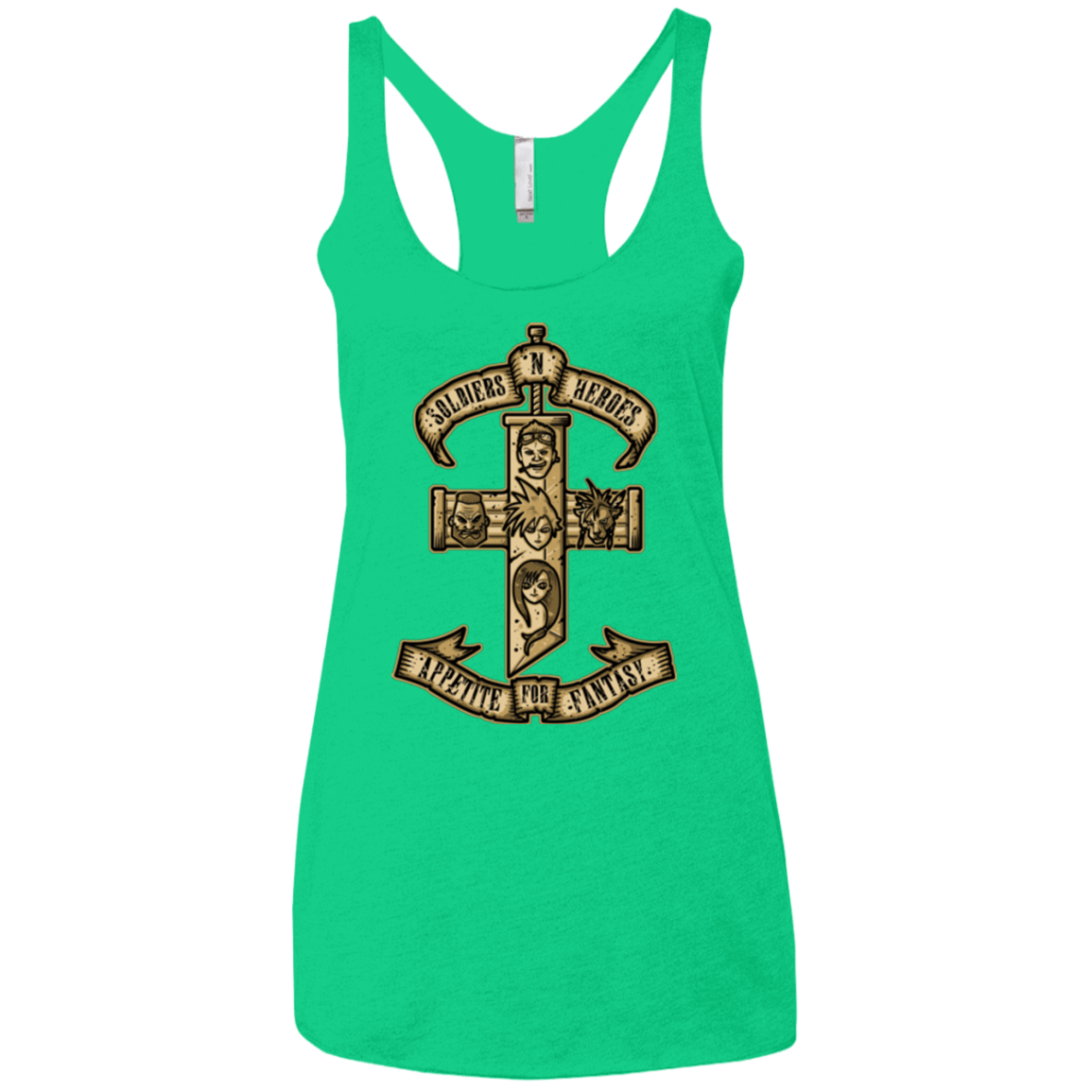 T-Shirts Envy / X-Small APPETITE FOR FANTASY Women's Triblend Racerback Tank