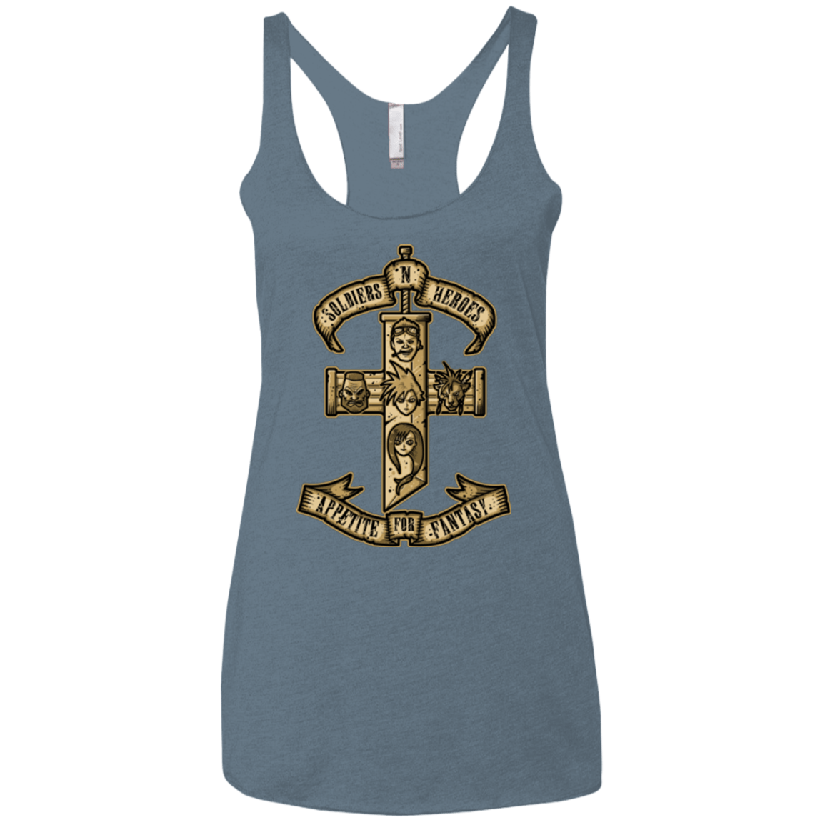 T-Shirts Indigo / X-Small APPETITE FOR FANTASY Women's Triblend Racerback Tank