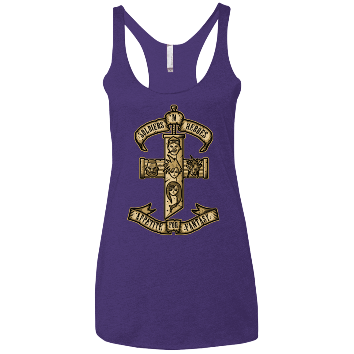 T-Shirts Purple / X-Small APPETITE FOR FANTASY Women's Triblend Racerback Tank