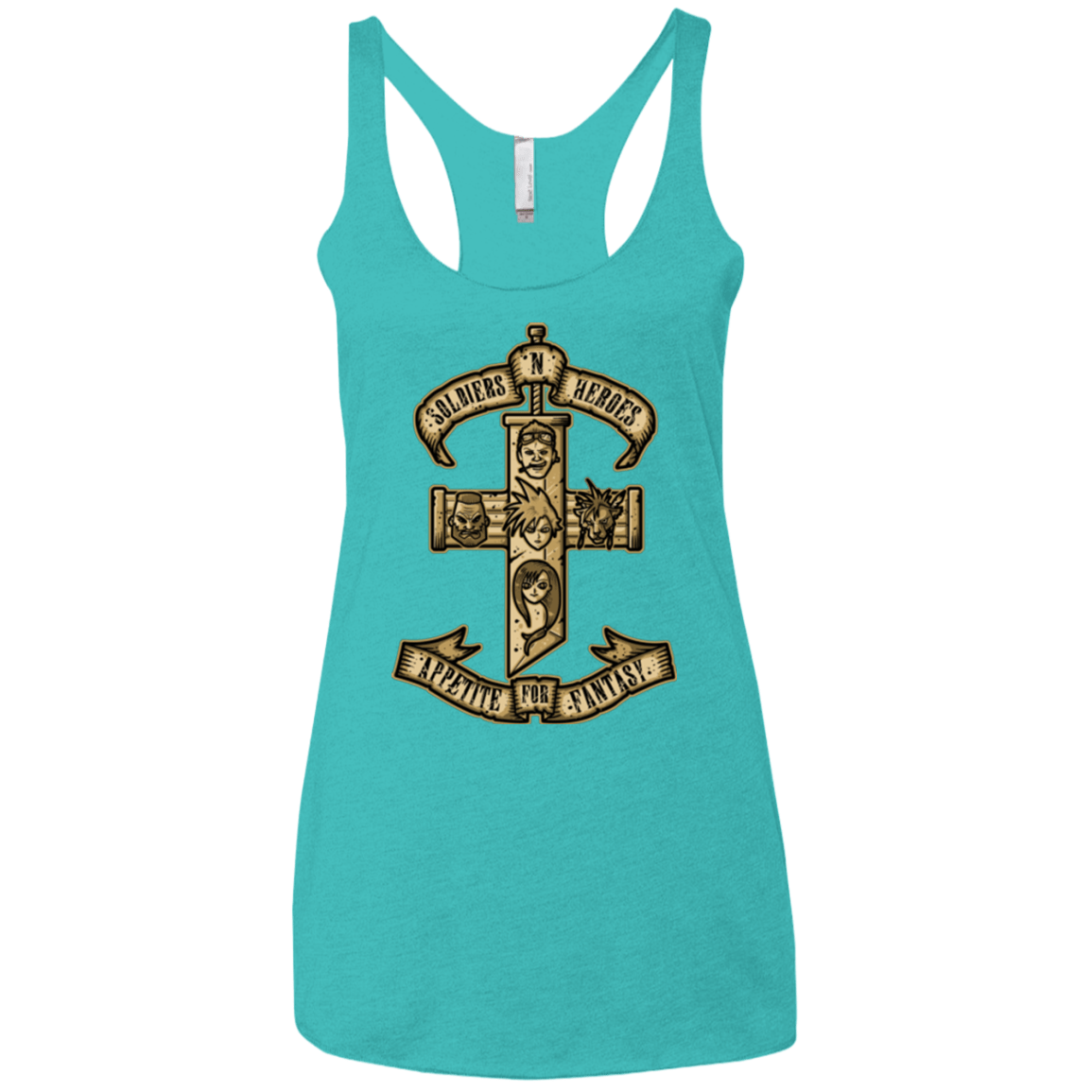 T-Shirts Tahiti Blue / X-Small APPETITE FOR FANTASY Women's Triblend Racerback Tank