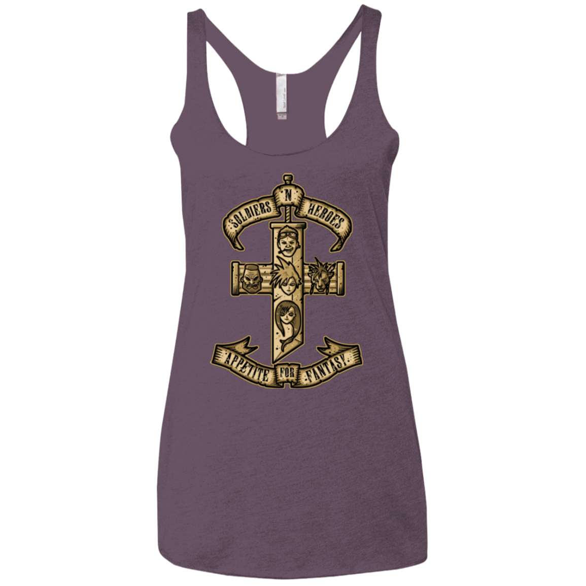 T-Shirts Vintage Purple / X-Small APPETITE FOR FANTASY Women's Triblend Racerback Tank