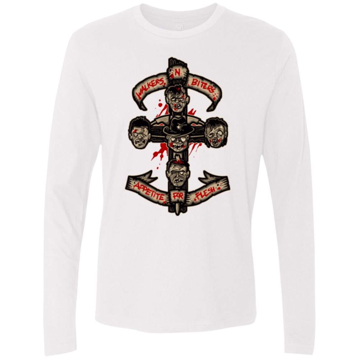 T-Shirts White / Small APPETITE FOR FLESH Men's Premium Long Sleeve