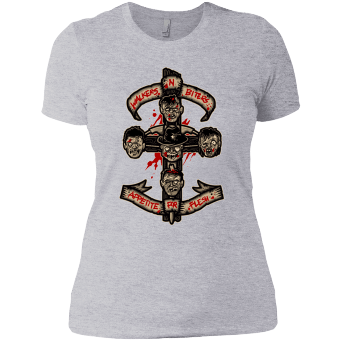 T-Shirts Heather Grey / X-Small APPETITE FOR FLESH Women's Premium T-Shirt