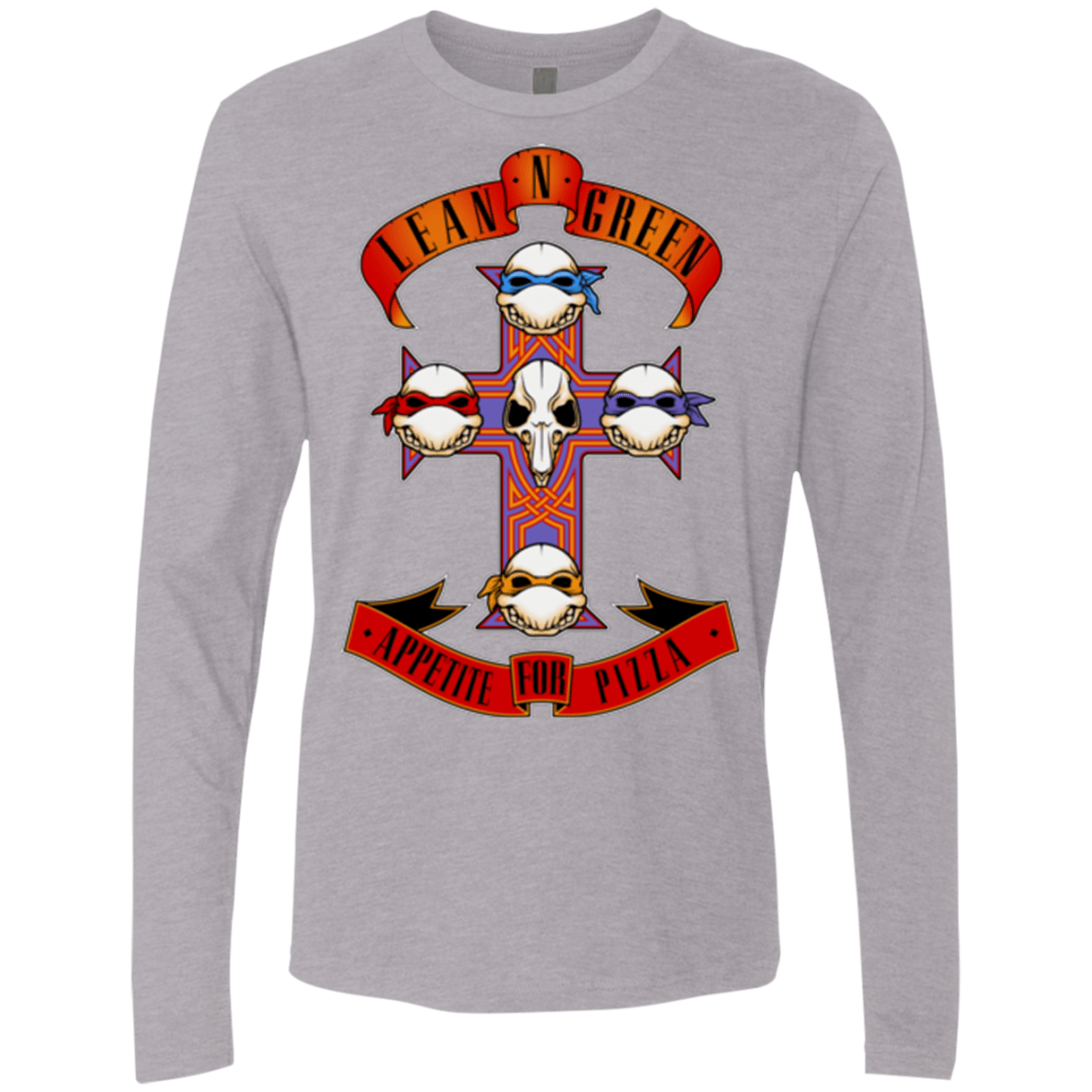 T-Shirts Heather Grey / Small APPETITE FOR PIZZA Men's Premium Long Sleeve