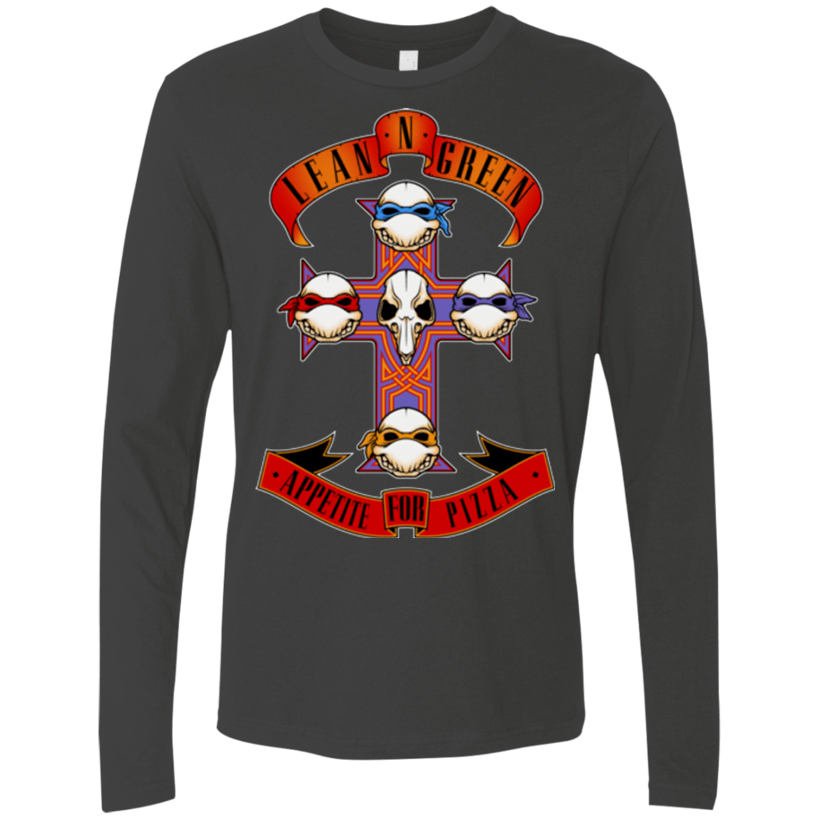 T-Shirts Heavy Metal / Small APPETITE FOR PIZZA Men's Premium Long Sleeve