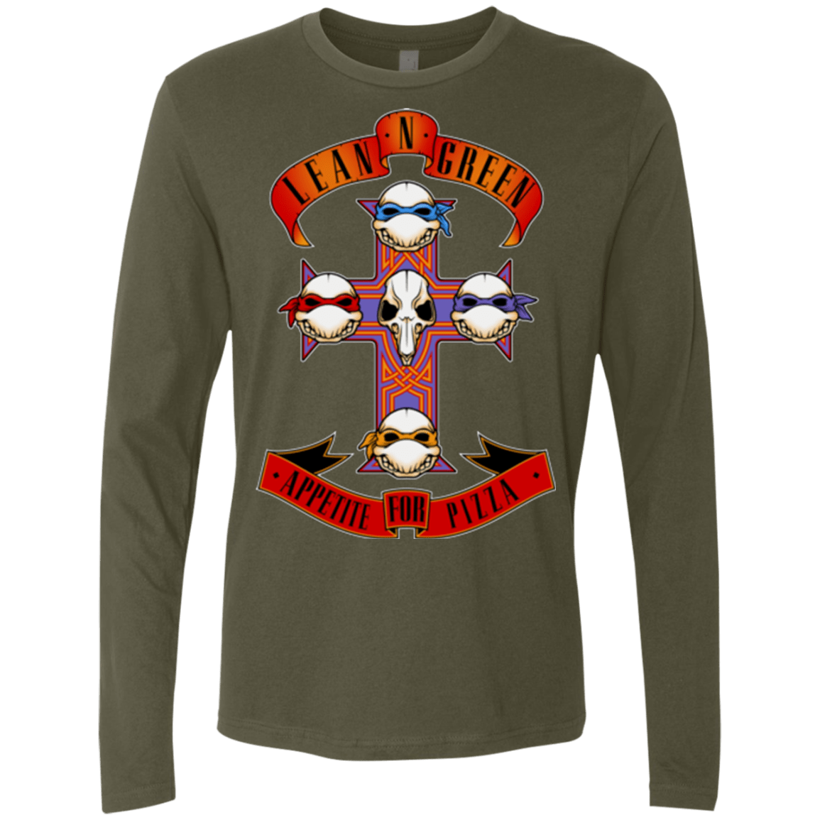 T-Shirts Military Green / Small APPETITE FOR PIZZA Men's Premium Long Sleeve