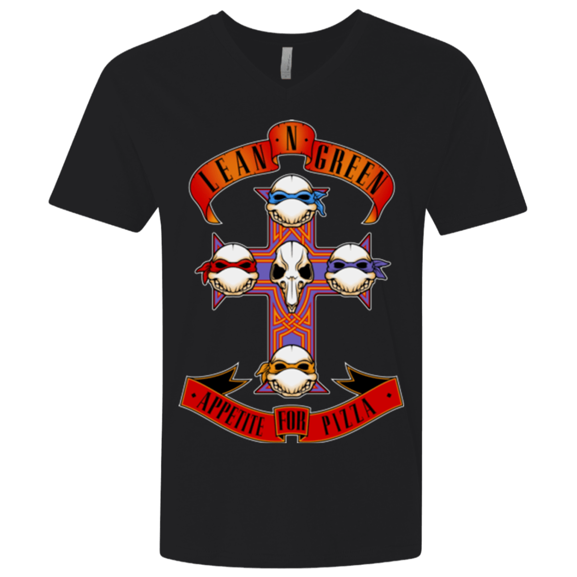 T-Shirts Black / X-Small APPETITE FOR PIZZA Men's Premium V-Neck