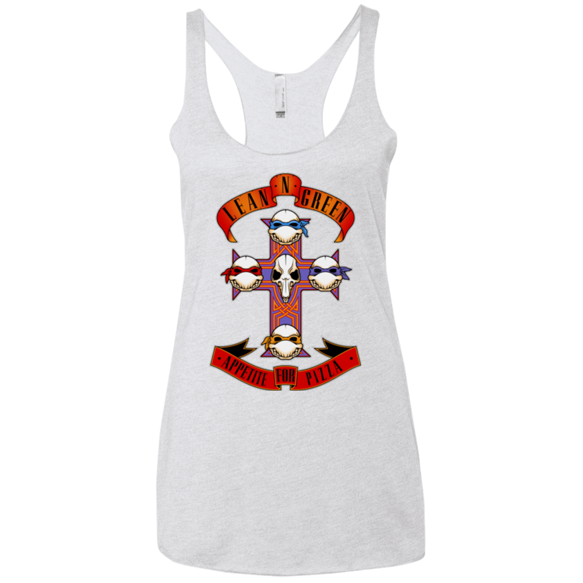 T-Shirts Heather White / X-Small APPETITE FOR PIZZA Women's Triblend Racerback Tank