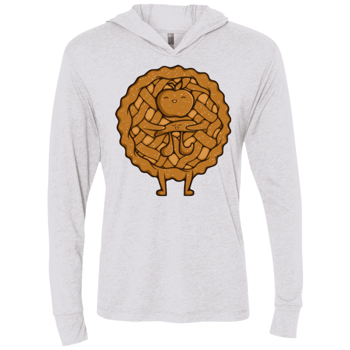 T-Shirts Heather White / X-Small Apple Pie Triblend Long Sleeve Hoodie Tee