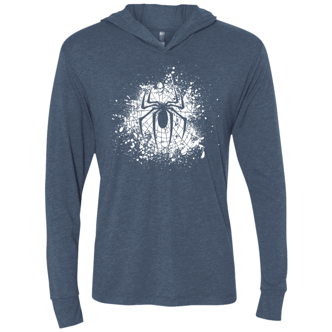 T-Shirts Indigo / X-Small Arachnophobia Triblend Long Sleeve Hoodie Tee