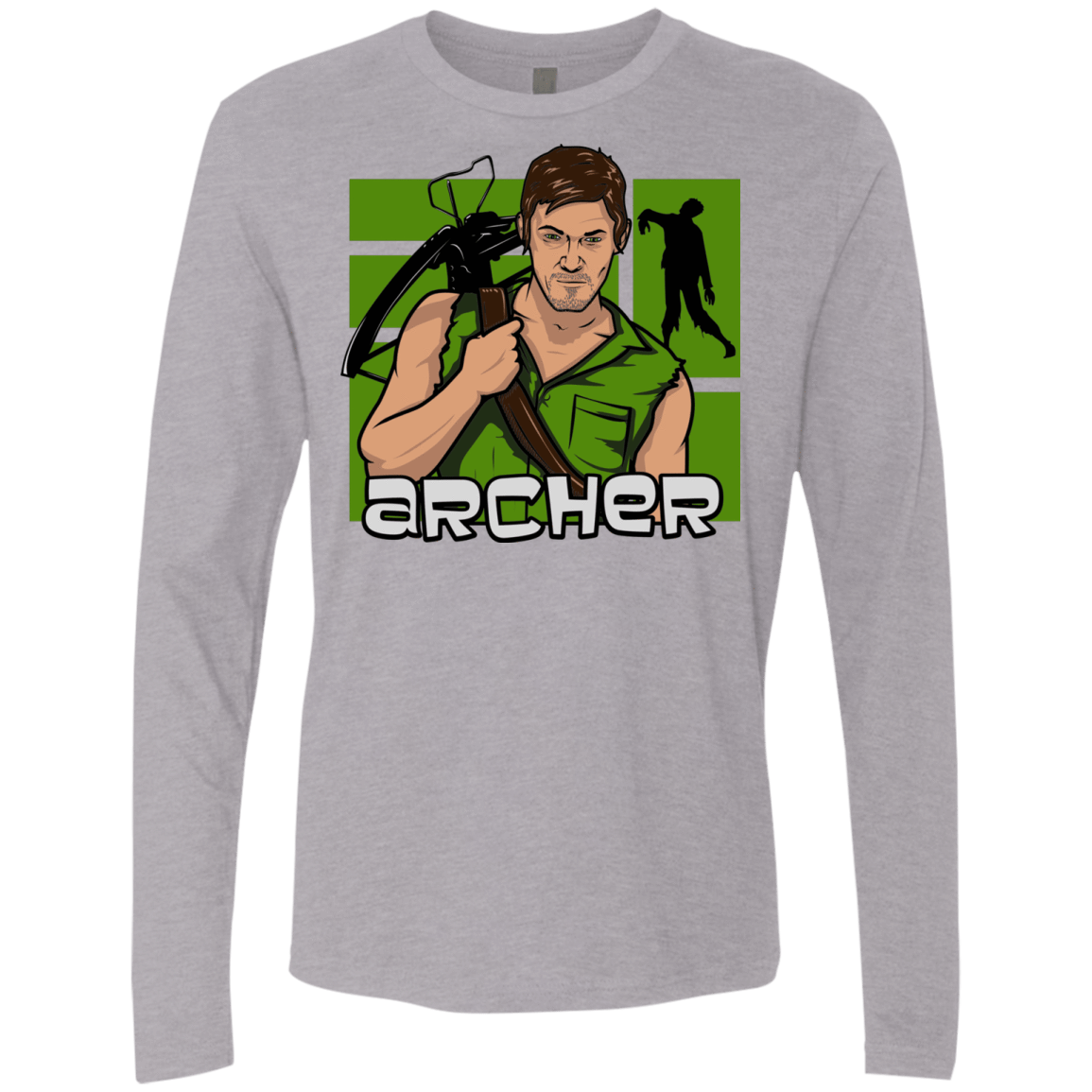 T-Shirts Heather Grey / Small Archer Men's Premium Long Sleeve