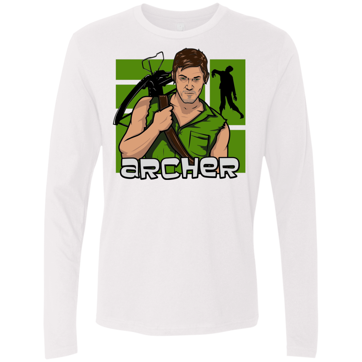 T-Shirts White / Small Archer Men's Premium Long Sleeve
